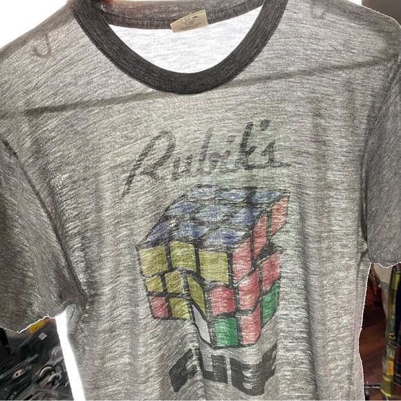 Homage Rubiks Cube Tee Mens Medium Small Unisex Retro Single Stitch Made In USA - Picture 8 of 14
